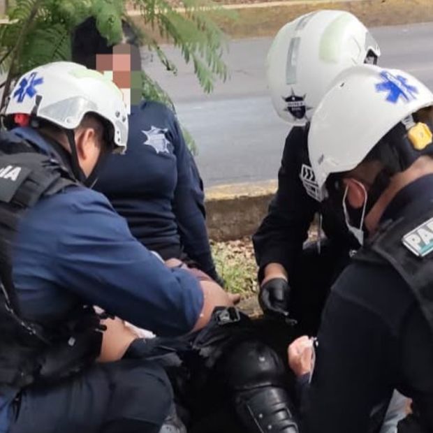Una agente de la Guardia Civil resultó lesionada. Foto: SSP